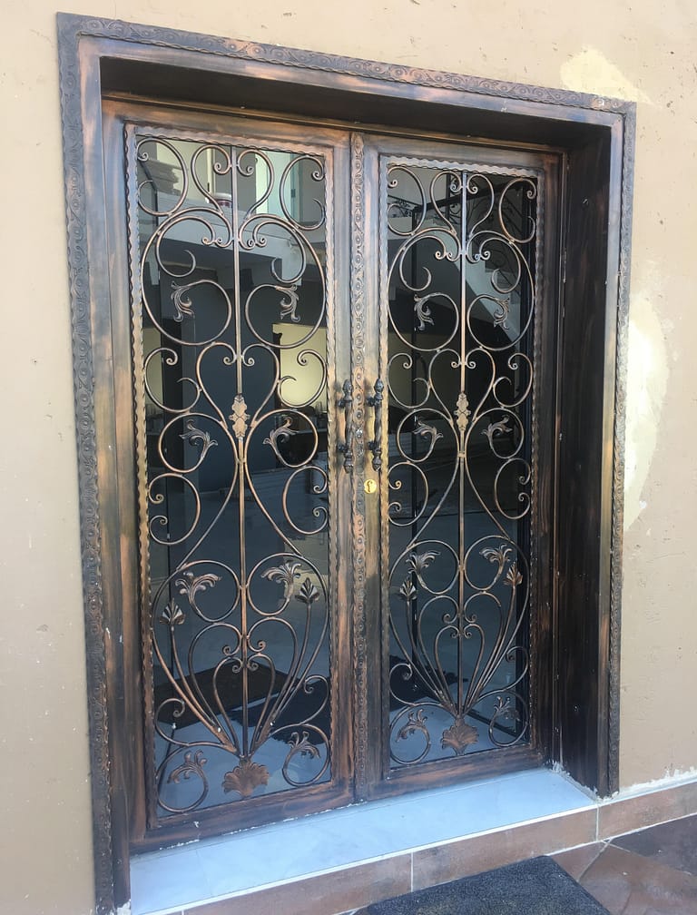Wrought Iron Glass Doors-johannesburg