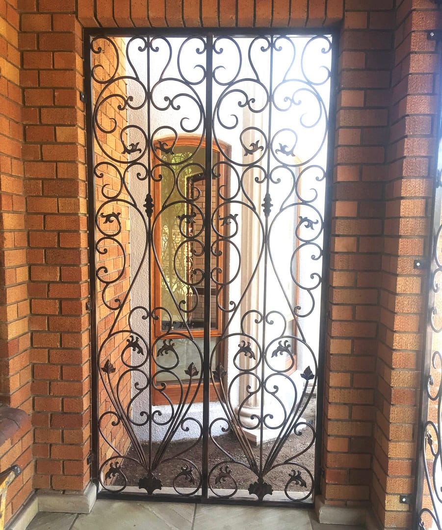 WROUGHT IRON GLASS DOORS